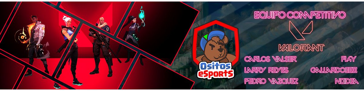 Ositos eSports (@ositosesports) on Twitter photo ¡Tenemos el gusto de presentar al equipo competitivo de Valorant! #OsitosConTodo Enhorabuena chicos 🐻🧸
🎮
<a href="/CarlosValSer/">CarlosValSer</a>
@Adoptado_13
<a href="/EbGallardoe/">GallardoeEB</a>
@LarryorRey
@4FlaYEB
<a href="/N0ideaa/">n0idea</a> ¡Tenemos el gusto de presentar al equipo competitivo de Valorant! #OsitosConTodo Enhorabuena chicos 🐻🧸
🎮
<a href="/CarlosValSer/">CarlosValSer</a>
@Adoptado_13
<a href="/EbGallardoe/">GallardoeEB</a>
@LarryorRey
@4FlaYEB
<a href="/N0ideaa/">n0idea</a>
