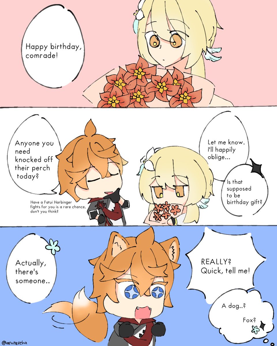 No birthday wish from Childe so I made one for myself *sobs* why didn't you come home 

#chilumi #タル蛍 