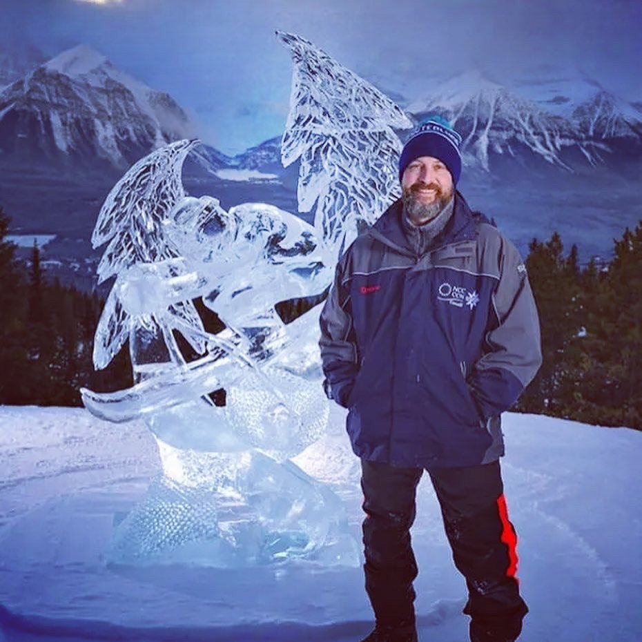 Go vote for Calgary’s own <a href="/RSHiceman/">Scott Harrison</a> #Winterlude ice sculpting entry “Rocky Mountain Blades. Voting is open until Sunday Feb 22 at 10am (MT).  bit.ly/2ZAoftP