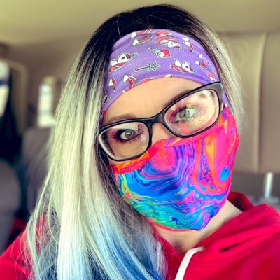 AuthorDelaneyW's tweet photo. #NewProfilePic new mask!! My glasses didn’t fit up once!!! #BespokeMasks https://t.co/i5fIGPnoJM
