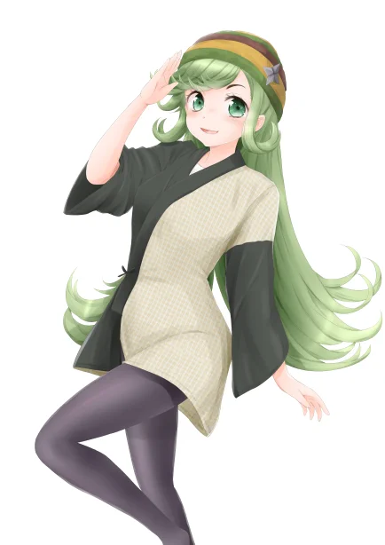 #グリモア リクエストいただいた作務衣の梓ちゃんです(^^構想から完成まで、ちょうど一ヵ月かけました。もてる力を出し切ったトリミング前の元絵もアップ。髪も頑張ったな、と 