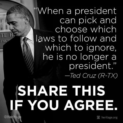 RichieThePigeon's tweet photo. @tedcruz said this about @BarackObama But not about #FakeDonaldTrump. WHY? https://t.co/VCjHb5r5B3