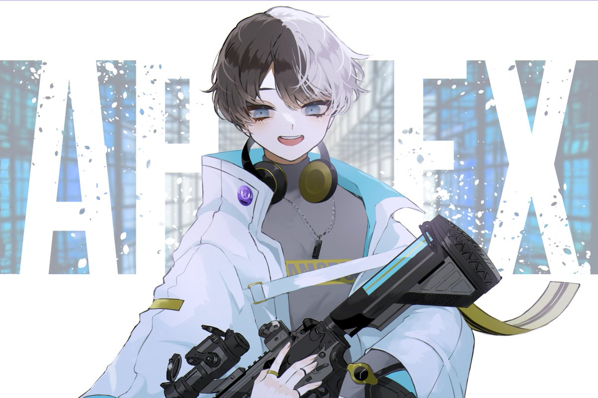 weapon gun solo split-color hair jacket holding weapon holding  illustration images