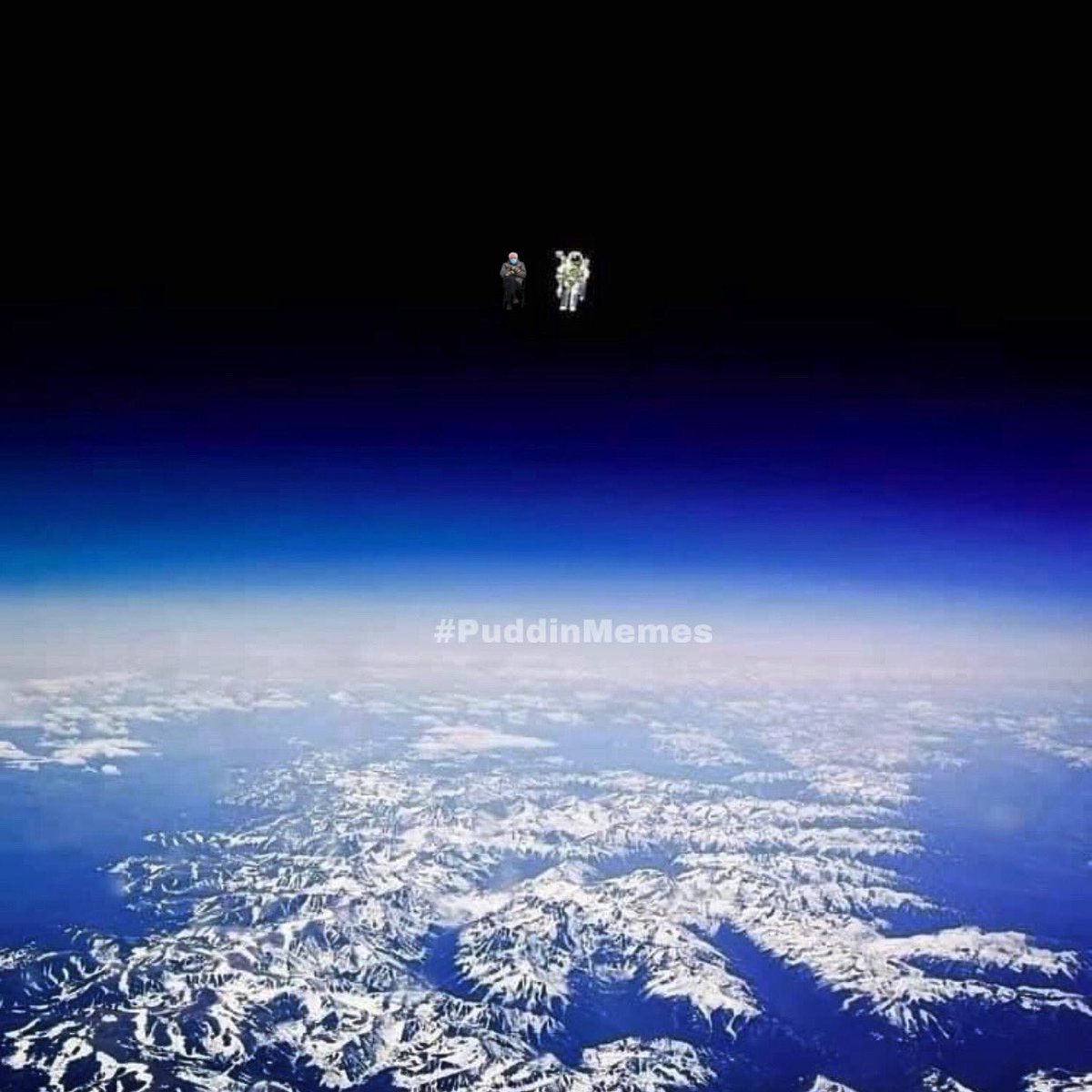 Zoom in! Astronaut Bruce McCandless II floats untethered away from the safety of the space shuttle, with only a Manned Maneuvering Unit. The first person in history to do so.
Credit: <a href="/NASA/">NASA</a>
#puddinmemes #berniesMittens #outerspace #berniesanders #dankmemes #funny #spacetravel