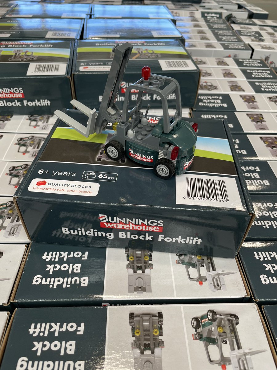 Great new #LEGO type toys at <a href="/Bunnings/">Bunnings Warehouse</a> 
.
We think the #Forklift is the best
.
What’s your favourite?