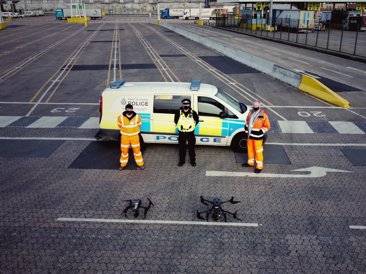 Cloudcam_UAV's tweet photo. Great morning surveying the @Port_of_Dover  with @portdoverpolice thanks for all of your help! https://t.co/3ntJcf8SwD