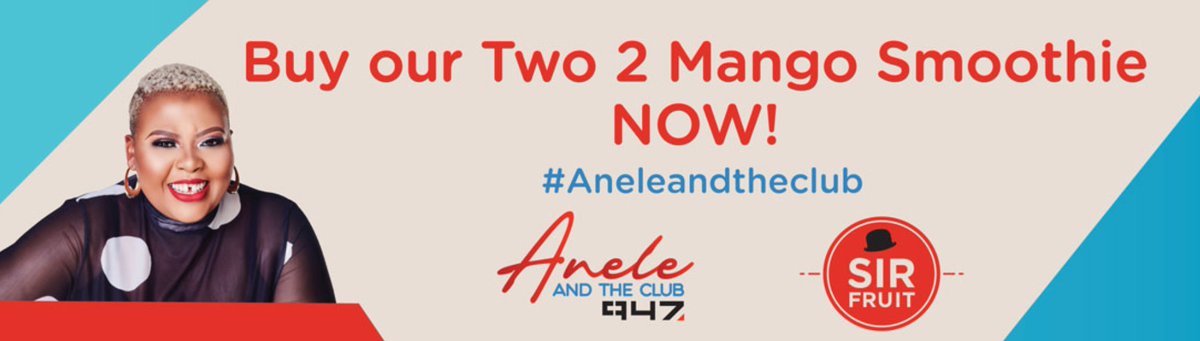 947 (@947) on Twitter photo .<a href="/AneleAndTheClub/">Anele and The Club on 947</a> and <a href="/SirFruit_/">@sirfruit_</a>'s It Takes Two to Mango smoothie is a summer ball for you and your taste buds👅
It’s joy in your heart and yum in your tum➡️ buff.ly/3qCfg7s🍹
cc <a href="/Anele/">Anele Mdoda</a> <a href="/FrankieFire/">Frankie Du Toit</a> <a href="/ThembiMrototo/">Thembekile</a> <a href="/AlexCaige/">Alex Caige</a> <a href="/CindyPoluta/">Cindy Poluta</a> .<a href="/AneleAndTheClub/">Anele and The Club on 947</a> and <a href="/SirFruit_/">@sirfruit_</a>'s It Takes Two to Mango smoothie is a summer ball for you and your taste buds👅
It’s joy in your heart and yum in your tum➡️ buff.ly/3qCfg7s🍹
cc <a href="/Anele/">Anele Mdoda</a> <a href="/FrankieFire/">Frankie Du Toit</a> <a href="/ThembiMrototo/">Thembekile</a> <a href="/AlexCaige/">Alex Caige</a> <a href="/CindyPoluta/">Cindy Poluta</a>