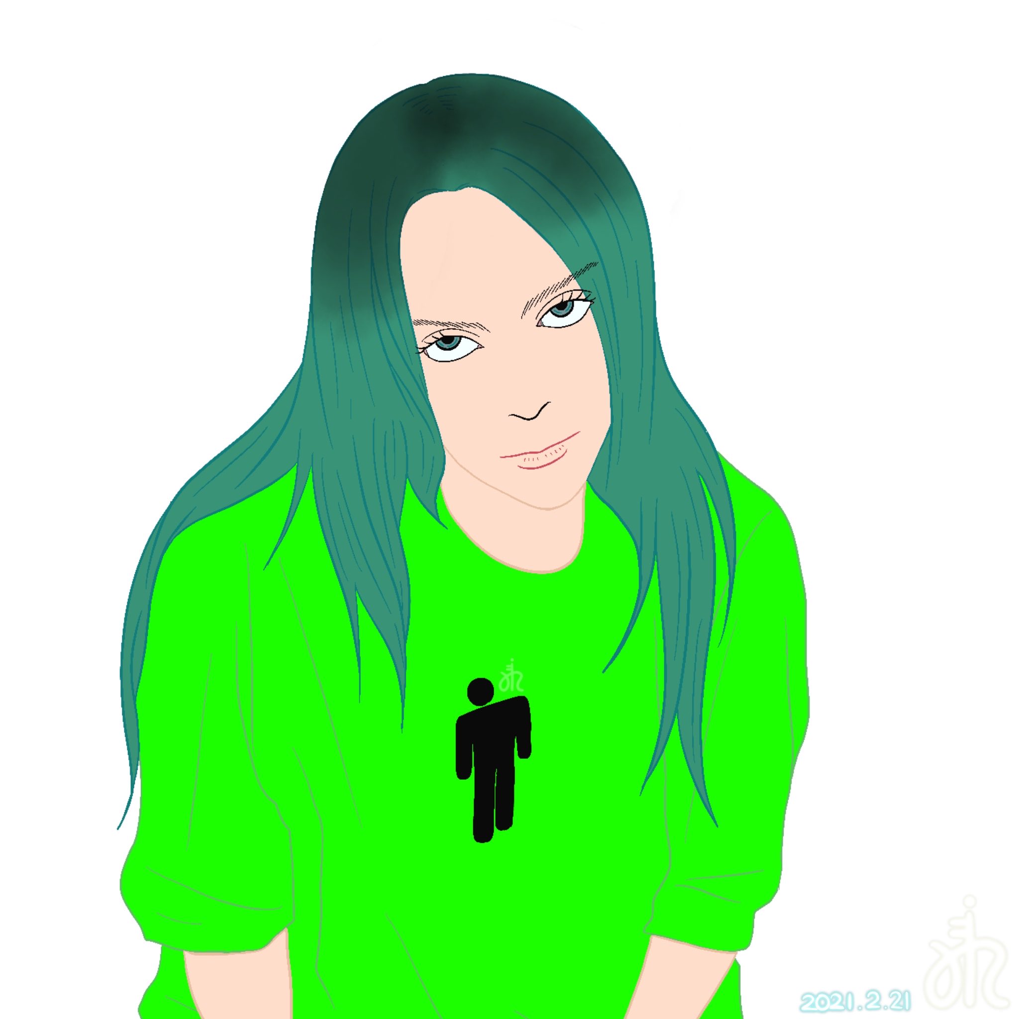 亜亞亜 ミア Billie Eilish ベタ塗り 背景なし Billieeilish ビリーアイリッシュ ファンアート Procreate Ipad イラスト 絵 模写 T Co Ntf4ngnqvv Twitter