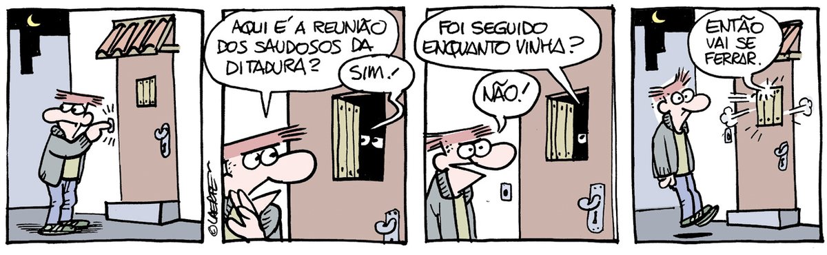 tira do Hugo, de 2004: 