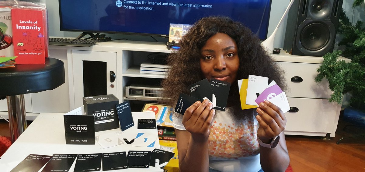 Zannozaofficial's tweet photo. Have you played the Voting game?
P.S: Our CEO, looking pretty as always, with a pack of cards from the game.
#zannoza #votinggame https://t.co/eEWNAnYQx4