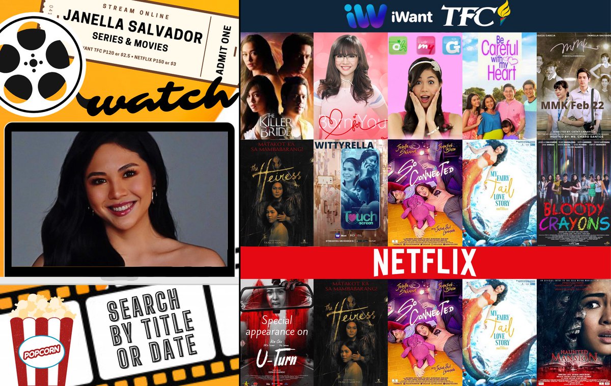 SuperSLAYvador's tweet photo. 𝗪𝗔𝗧𝗖𝗛: JANELLA SALVADOR SERIES/MOVIES!📺🍿
▶️https://t.co/GO1m838teF
#TheKillerBride #BornForYou #OhMyG #BeCarefulWithMyHeart #Wittyrella #BloodyCrayons #MMK
▶️https://t.co/Gws2DGf8qg
#UTurn #TheHeiress #SoConnected #MFTLS #HauntedMansion
#iWantTFC #Netflix @superjanella https://t.co/FBGtwumTQh
