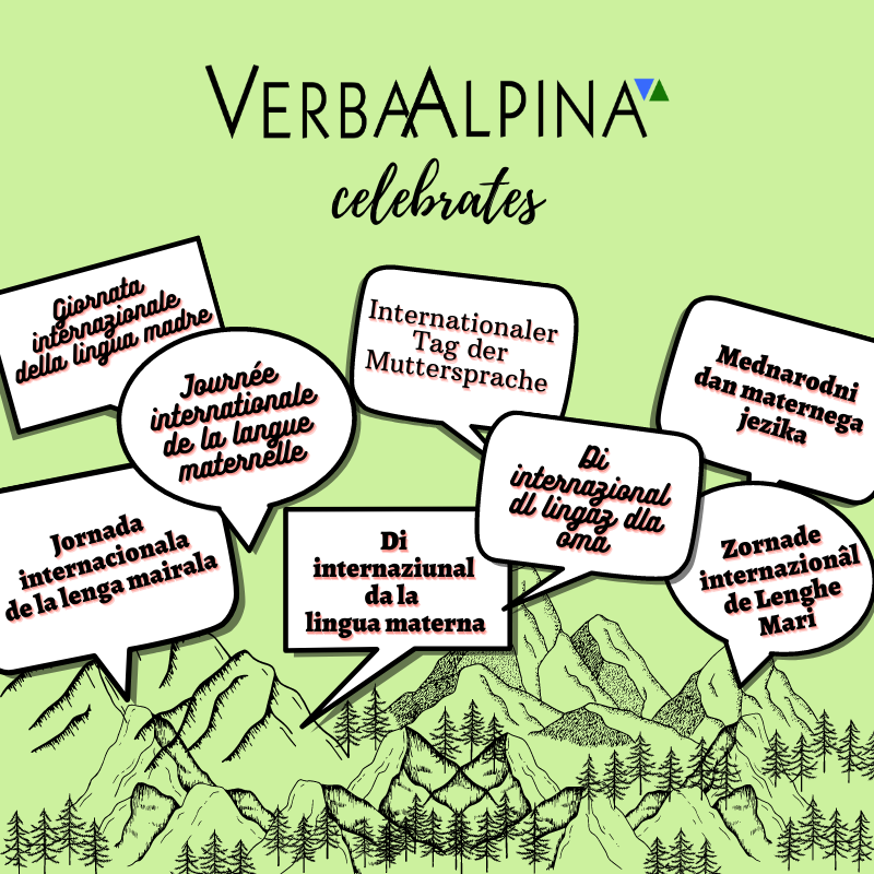 VerbaAlpina's tweet photo. Heute feiern wir den internationalen Tag der Muttersprache! Ist denn euer Dialekt bei VerbaAlpina schon dabei? Schaut nach unter https://t.co/j1Ufen0ZXT und macht mit! https://t.co/0i7rCv5jYs