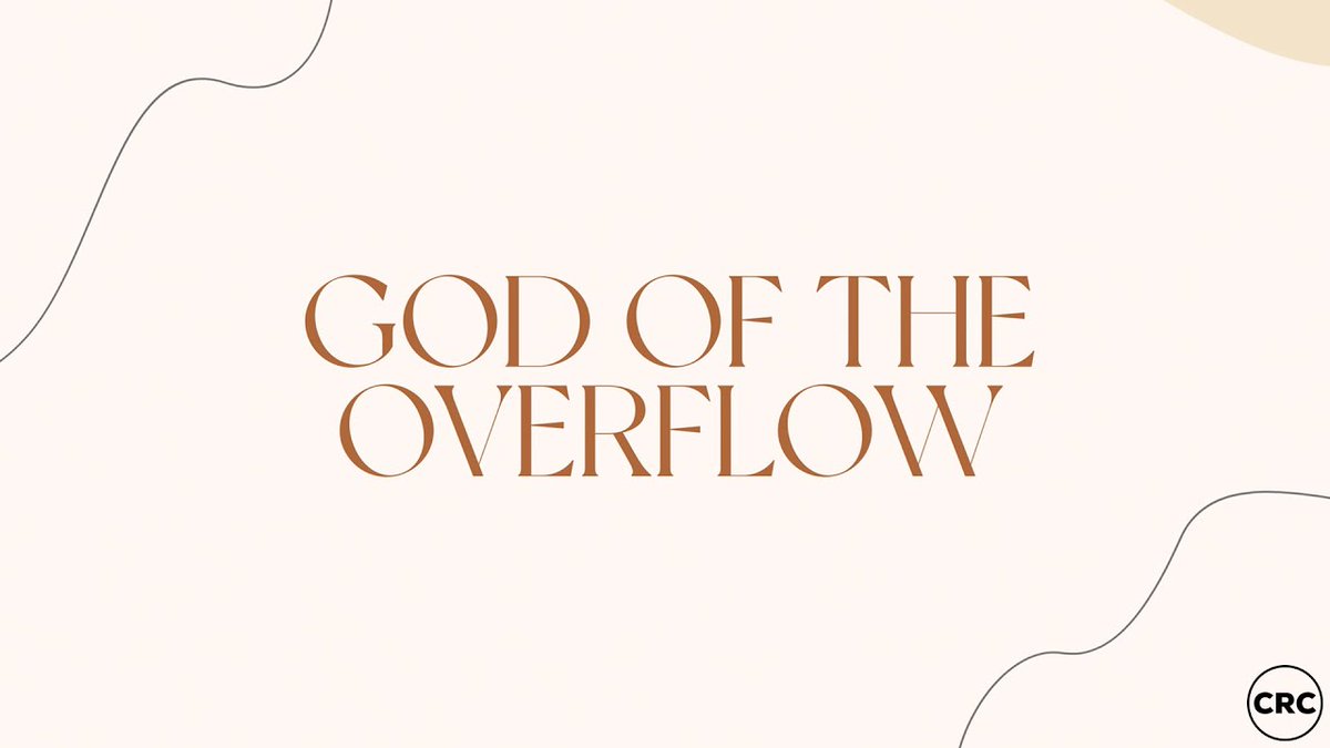 The official #GodOfTheOverflow lyric video is now up on <a href="/YouTube/">YouTube</a>! Go check it out: youtu.be/ZiCVXJCcwTg

#CRCMusic