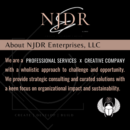 New to Twitter! Stay Tuned.... #NJDRenterprises #CreateDevelopBuild #Entrepreneurship #CreativeAnalytical #Sustainability #OrganizationalImpact #BusinessDevelopment #CapacityBuilding