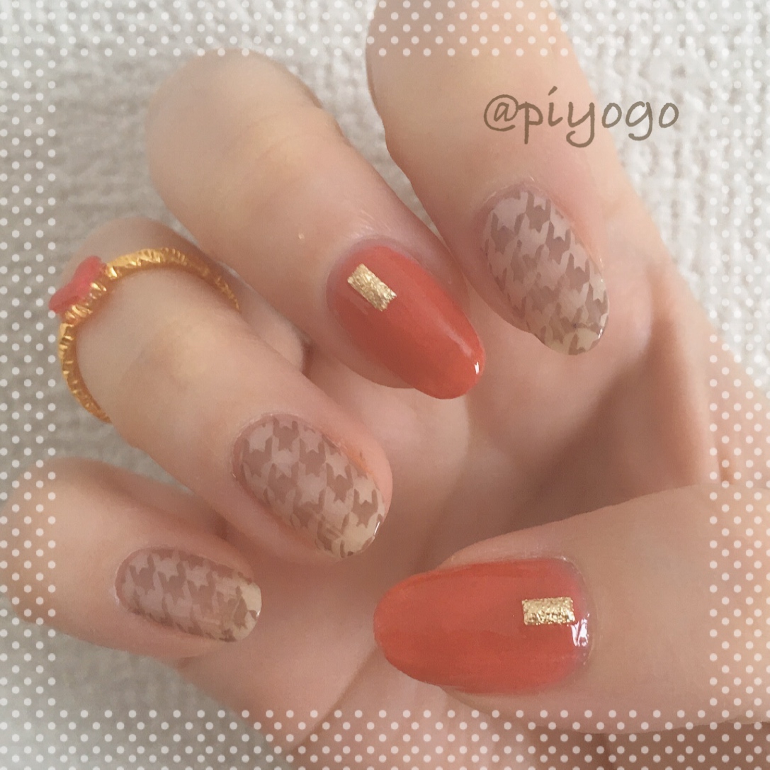 千鳥格子ネイル