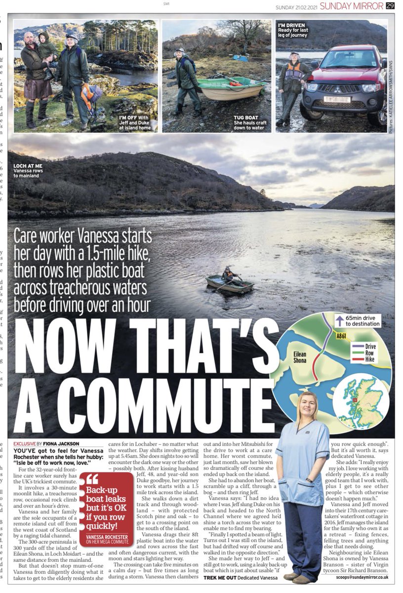 Epic commute of care worker. I can confirm it was tough. @fiona_c_jackson <a href="/SWNS/">SWNS.com</a> @TheSundayMirror