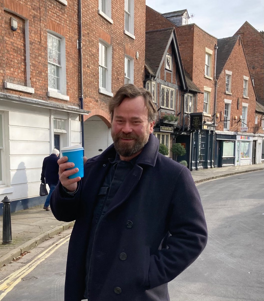 Here’s a man with taste! Simon from <a href="/simonpenrice/">Simon Penrice Design</a> design likes good #coffee in <a href="/shrewsburycup/">Shrewsbury Cup</a> - so much so he has 4 at home! If you have cups at home - why not pop them in a bag &amp; drop them off this morning for a free #coffee