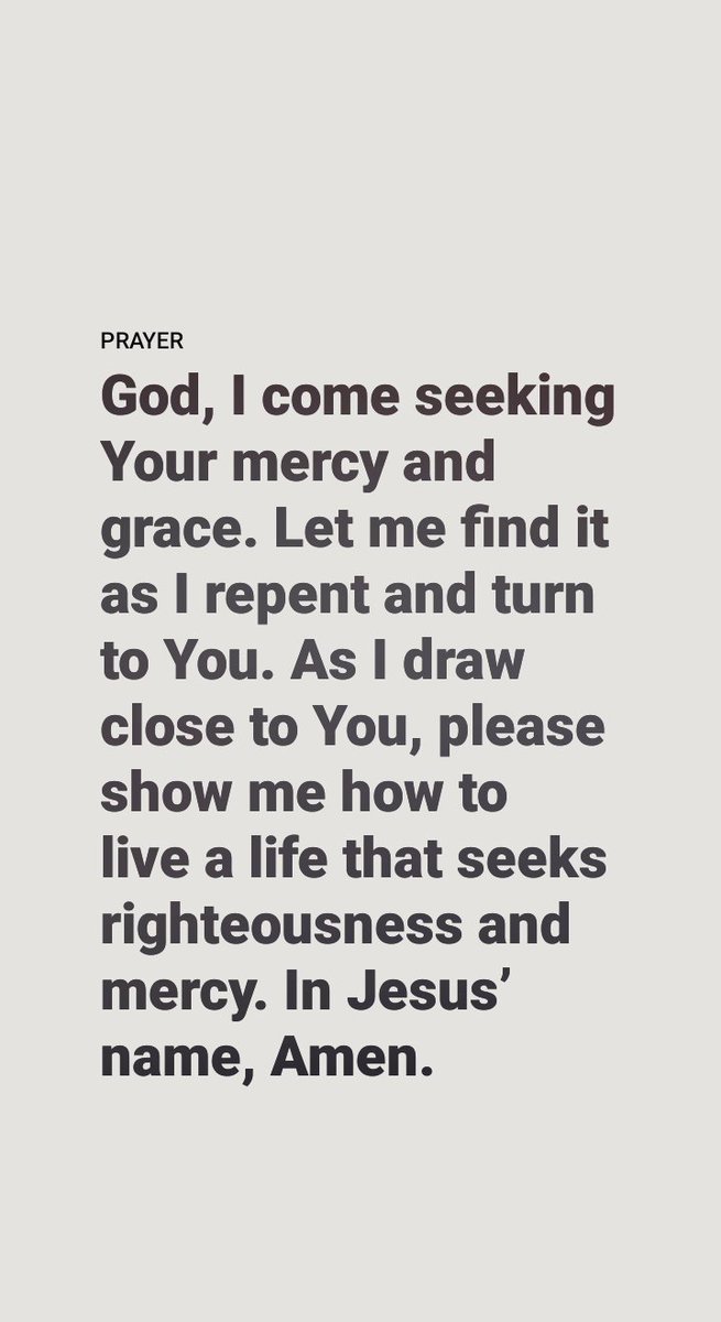 9jarapalert's tweet photo. God, I come seeking Your mercy and grace. Let me find it as I repent and turn to You. As I draw close to You, please show me how to live a life that seeks righteousness and mercy. In Jesus’ name, Amen. https://t.co/hKK8DUK1YE