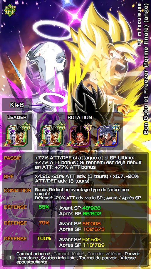 Dokkanessentials Fiches De Calculs De Goku Freezer Z Lr Tec Att Team U7 Lr 24 Ki Sans Avec Debuff Att Team U7 Z Lr