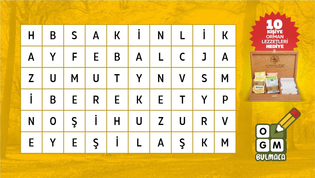 İlk gördüğünüz kelime hangisi❓🍃

Haydi bakalım gördüğünüz ilk kelimeyi yorumda #OrmanBerekettir etiketi ile paylaşın, 10 Orman Lezzetleri Kutusundan biri sizin olsun. 🤗 🎁 

✅Katılmak için sayfamızı takip edip, gönderiyi Retweet etmeyi unutmayın.