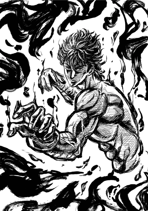 誰に何と言われようと、ケンシロウ描きたくなってしまった。 