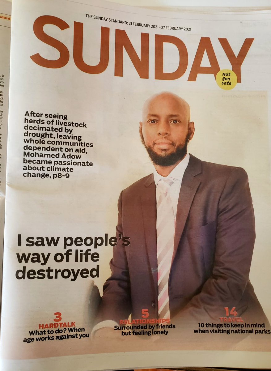 In today's Sunday Standard, there is a profile of Power Shift Africa founder and director <a href="/mohadow/">Mohamed Adow</a>.