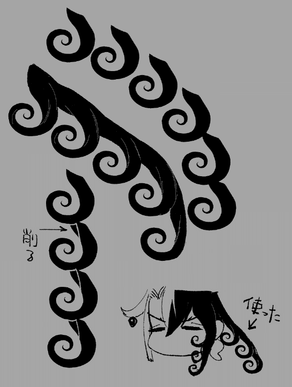 自分用にわらびペン作って調整してるんだけど 筆圧または速度で粒子サイズを変える方 大江 ｱｳﾞｧ済の漫画