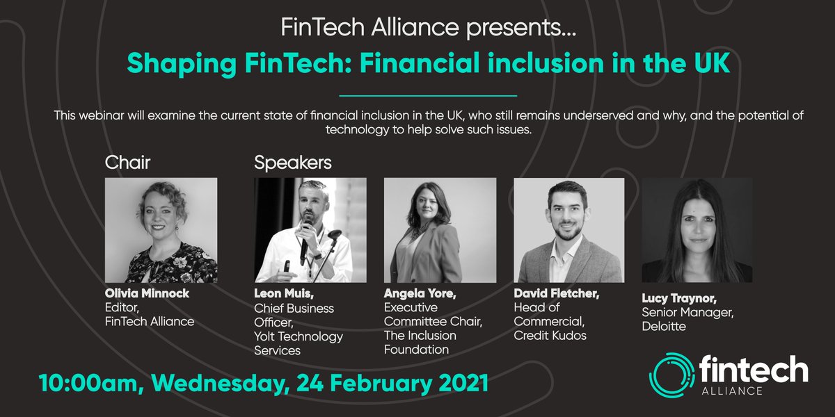 AllianceFintech's tweet photo. ๐กExpert speakers from @Deloitte, @getyolt, @creditkudos and The Inclusion Foundation will explore the current state of #financial #inclusion in the UK.
๐ญ Who is finding it difficult to access financial products, and why?
Sign up here๐https://t.co/mZFDN7LJ7U
#ShapingFinTech https://t.co/okyhpUArKG