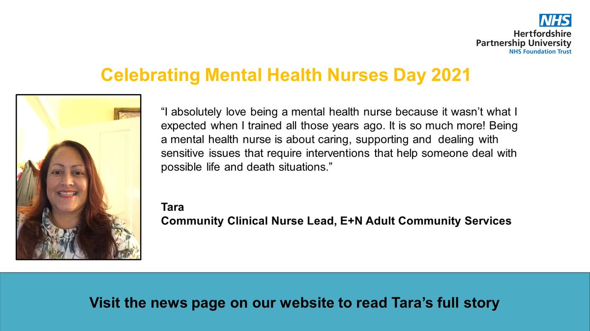 HPFT_NHS's tweet photo. Today is Mental Health Nurses Day and to celebrate we asked a few of our colleagues why they chose to be a mental health nurse and what they enjoy about their job. Follow this link to read their full story https://t.co/9WSLdiLiWo #MHNursesDay https://t.co/IFZZrkVMCx
