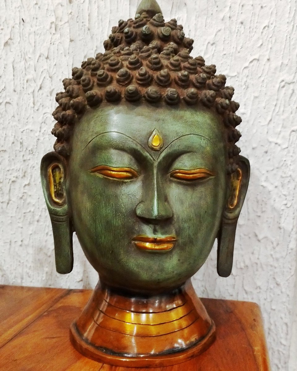 SunilCollection's tweet photo. The Buddha head is a symbolic and spiritual representation of his wisdom and knowledge as it holds the secret to all elusive methodology for the attainment of enlightenment. 
#buddha #buddhahead #statue #buddhalove #spiritual #brass #meditation #enlightenment #metal #metalart https://t.co/oX59DVtGWt