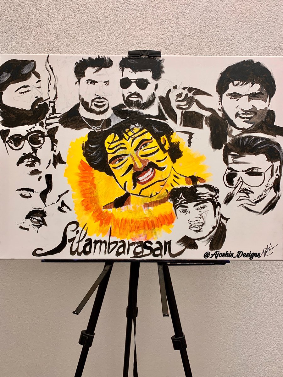 ajoshi_designs's tweet photo. My biggest painting of #STR ❤️ @SilambarasanTR_ 
Hope you like it 🥺
 #SilambarasanTR #simbu #maanadu #differentcharacters @Actor_SimbuFC @STRFans @STR_360 @SimbuLive @SimbuLive @SilambarsanTR @hariharannaidu @Simbu_STR @strfansml https://t.co/yjKbsRcep6