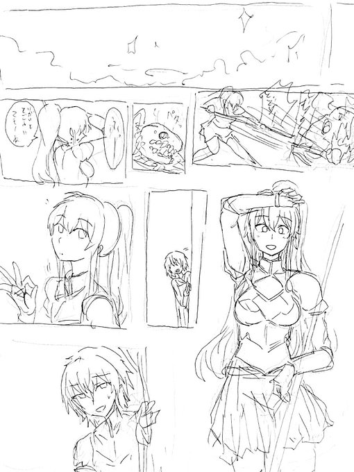 初めて出す同人誌のラフの一部
これまでは描かずに飛ばしていたシーンを入れたいと思います
完成度は5%くらい 