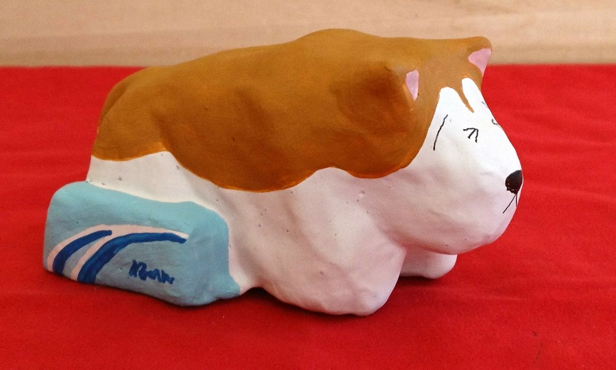 あつだむ 新創作民芸品 ティッシュに脚ハマる座敷いぬ ひとんちの犬を無許可で民芸品にしてみました 民芸品 ティッシュドッグ 座敷犬