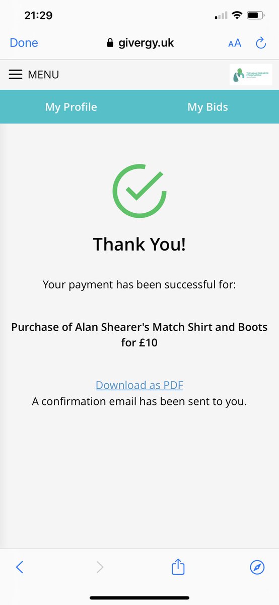 Ticket purchased for a great cause, keep up good work #AlanShearerCentre