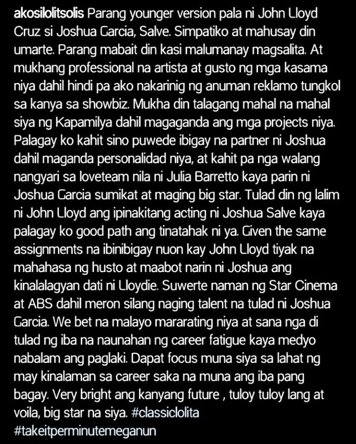 popoy__gonzales's tweet photo. Lolit Solis appreaciation post for Mr. Joshua Garcia. ❤

Thanks for the kind words, Madam Lolit Solis! 

@iamjoshuagarcia https://t.co/8xNgxRkFVW