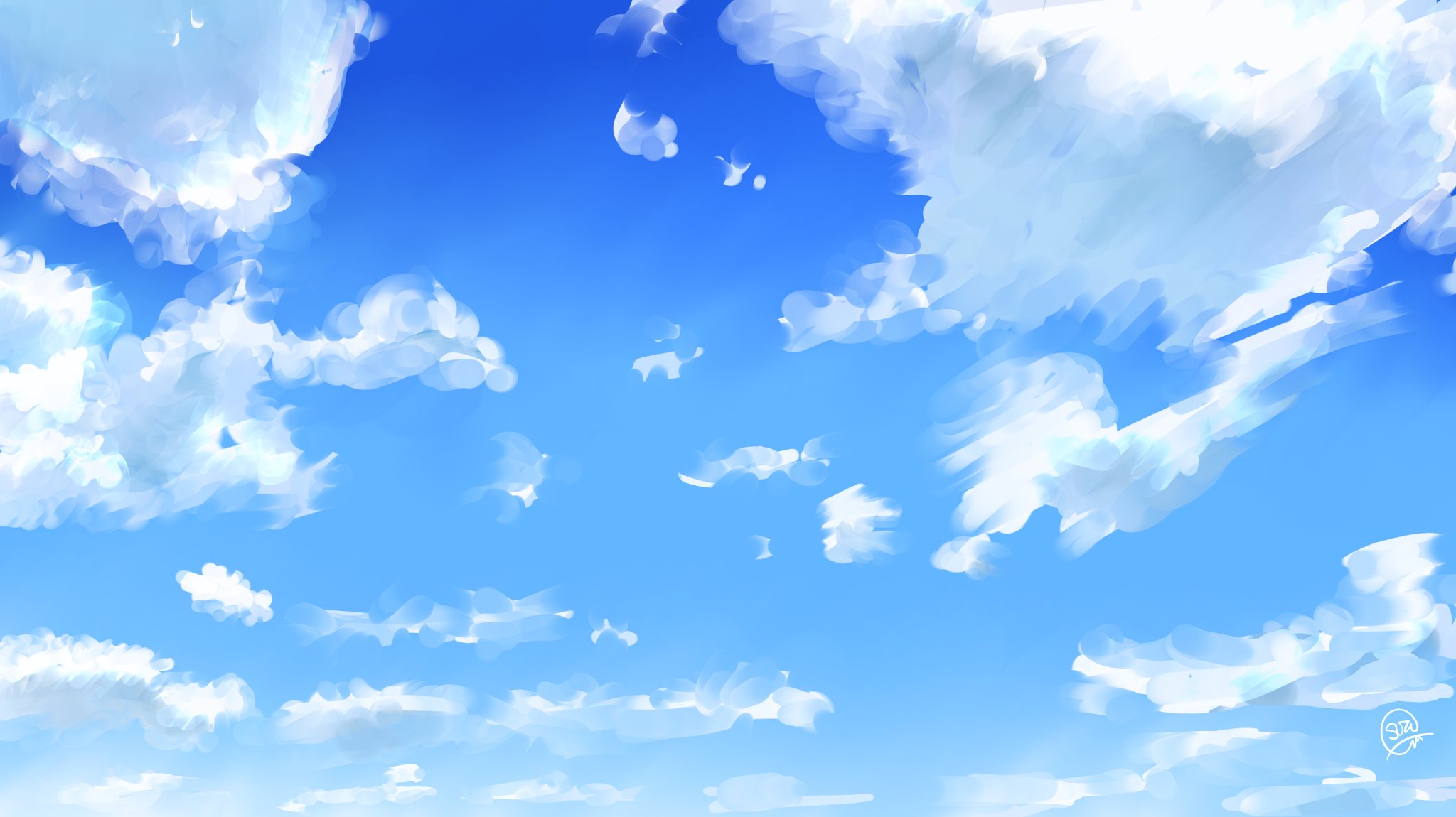スズじぃ お空描くの楽しすぎる 空 青空 空イラスト T Co 96vfmpafuh Twitter