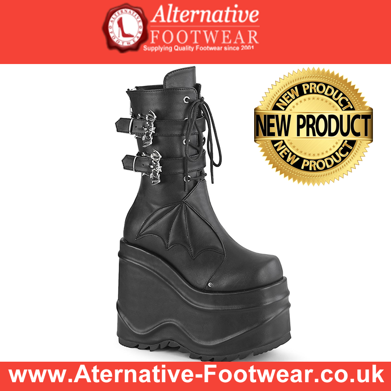 Vegan Leather Platform Ankle Boots 