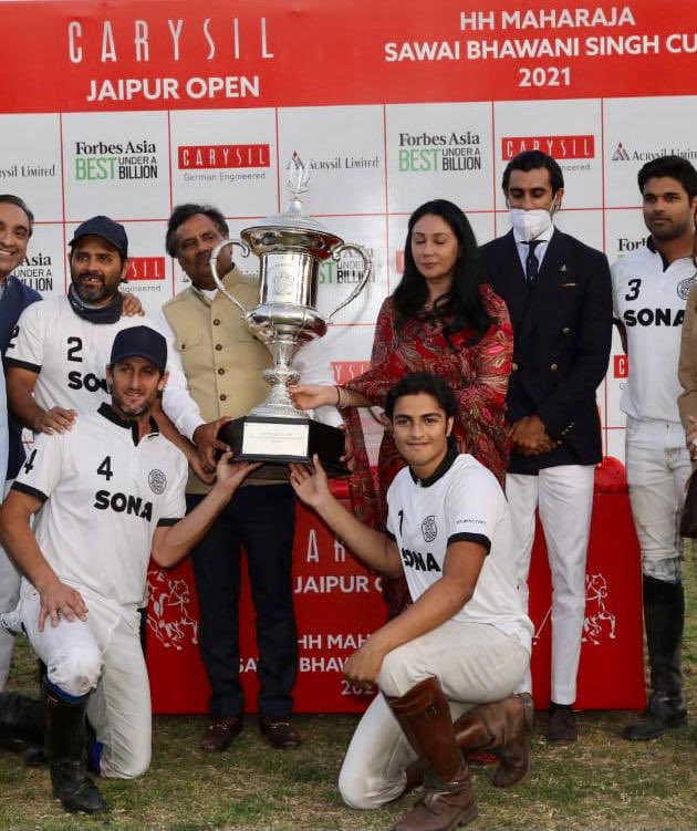 sunjaykapur's tweet photo. Today Sona Polo Team won the first Jaipur Open Polo Championship. Outstanding show by the boys Juan Garci-Grossi, Sidhant Sharma, Abby Pathak &amp; Hurr Ali. Pity I missed playing the final due to an injury in the semis. Well done boys! #SonaPolo #BigWin 🏆 https://t.co/T2YkzbfzQP