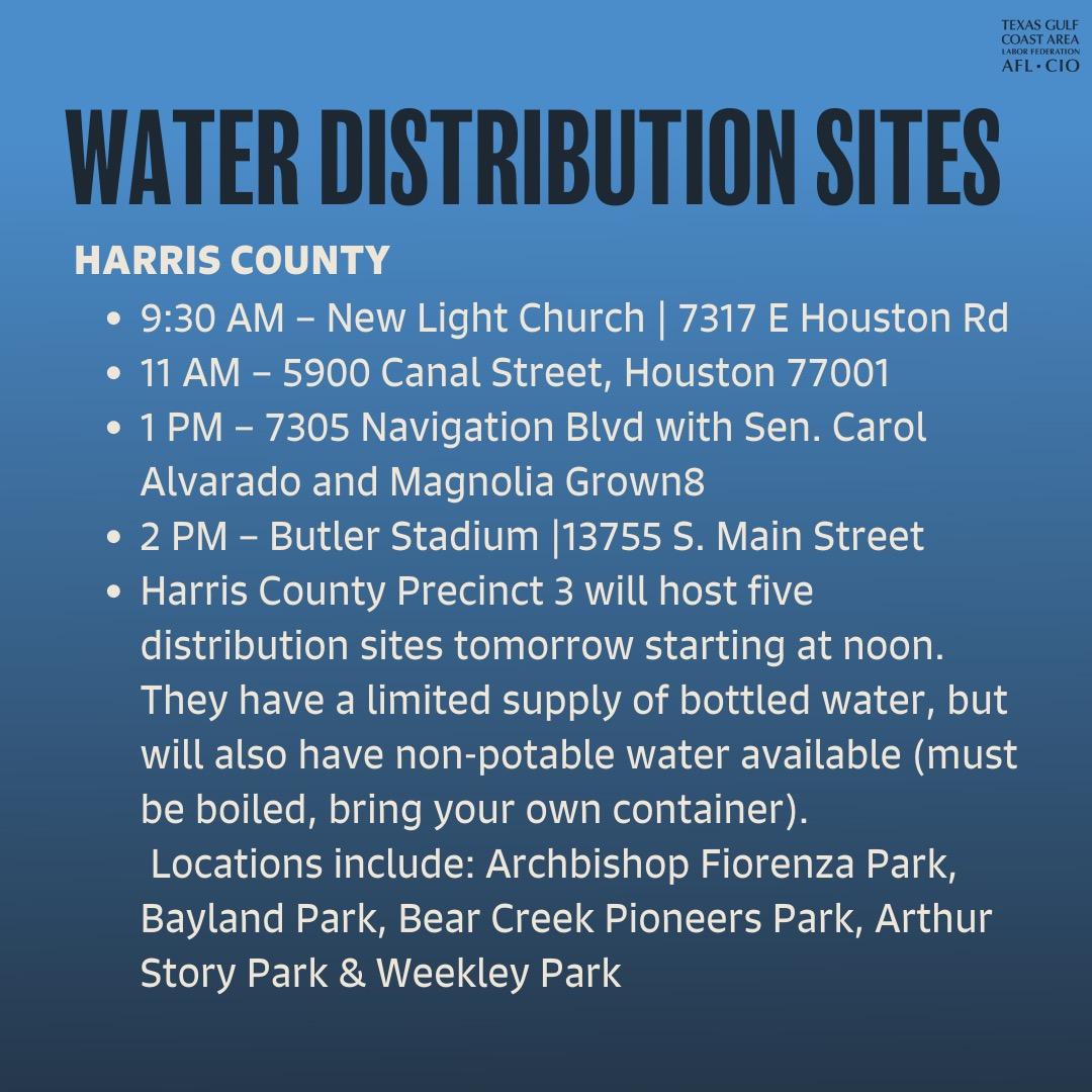 gcaflcio's tweet photo. Gulf Coast water resource guide for Sunday, February 21st 👇👇👇

We'll be updating the list of resources all day 👉 https://t.co/mr52YQK3nM

#Houston #hounews #houstonwater https://t.co/qayHIy9FrV