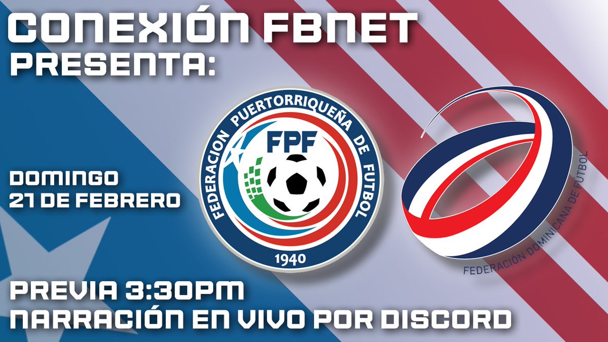 FutbolBoricua's tweet photo. No te pierdas hoy #ConexionFBNET donde @SergioCastro1PR, @Karlavaponte, y @boriguayo estarán analizando el #DOMvPUR femenino en la previa y postpartido empezando a las 3:30 PM. Ven y participa de nuestro #WatchPartyFBNET con nosotros en DISCORD: https://t.co/Atr7oXPpUJ https://t.co/XHPn9Ij45C