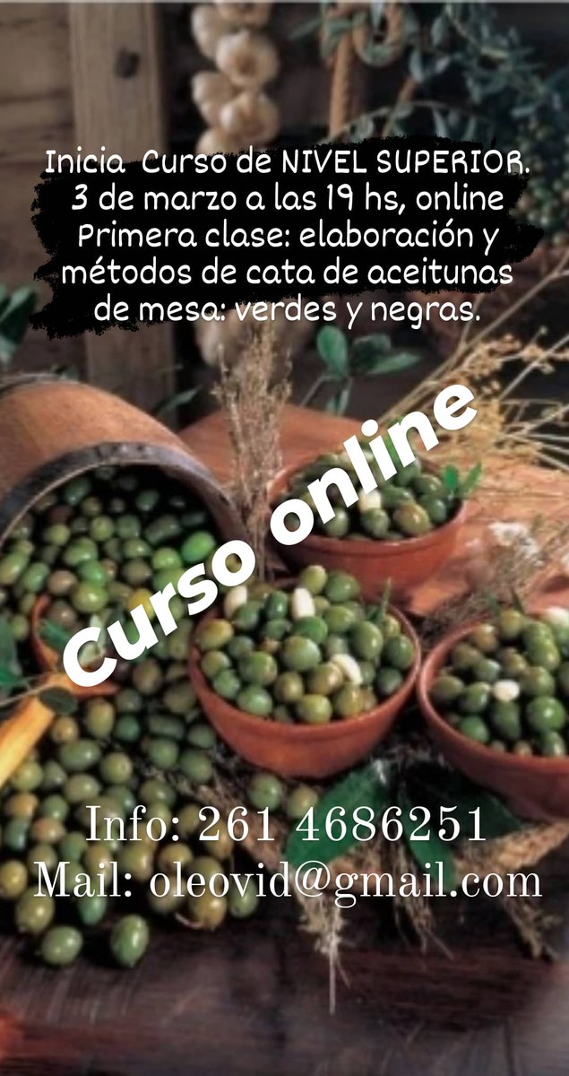 GarciaZuloaga's tweet photo. Inicia curso de Sommelier de Aceites de Oliva de NIVEL SUPERIOR, día 3 Marzo. @Betiflu @FaroOliva @9Oliveres @_jaimeolive @LauraCarbonari1 https://t.co/qr6wegRj18