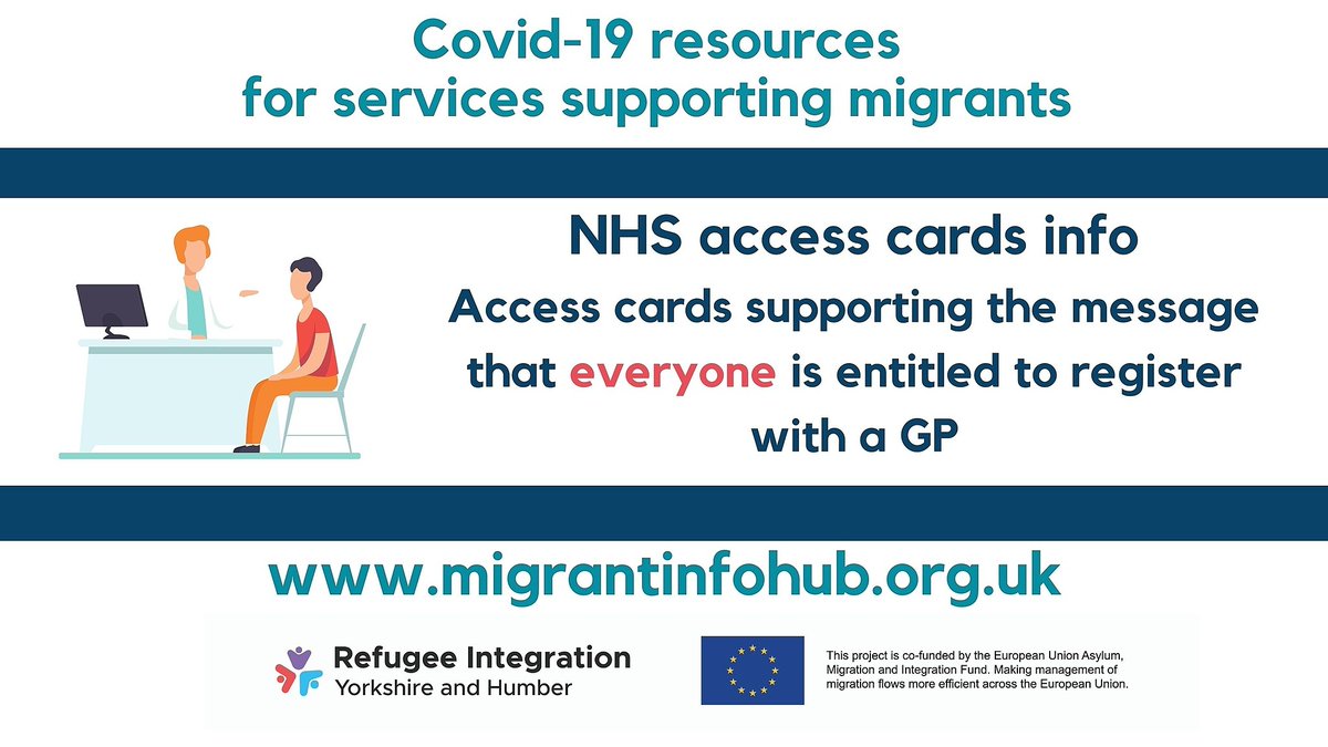 New on the #MigrantInfoHub! Info about #NHS access cards promoting the message that everyone is entitled to register with a #GP, no matter their status. Digital and physical copies of the card are available. More info here - orlo.uk/temCV