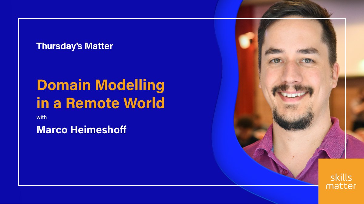 skillsmatter's tweet image. ICYMI:

@Heimeshoff will be leading our online meetup on 4 March to discuss #DomainModelling in a #remotework world.

Come discover some amazing new tools and remote modelling methods that the #DDD community has developed throughout 2020.

bit.ly/3qykEbJ