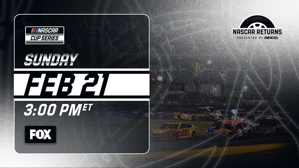 NASCAR's tweet image. .@DAYTONA, we meet again. 😏

Retweet if you're ready for some road-course action today on FOX! #NASCARReturns