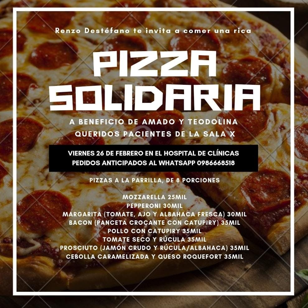 RenzoDestefano's tweet image. Pizzas a la parrilla a beneficio de una pareja de abuelitos de más de 80 años que viven lejos, solos, sin recursos y son muy guapos como pacientes!! Ayúdennos a ayudar porfa, porque se merecen! 🥺🙏🏼