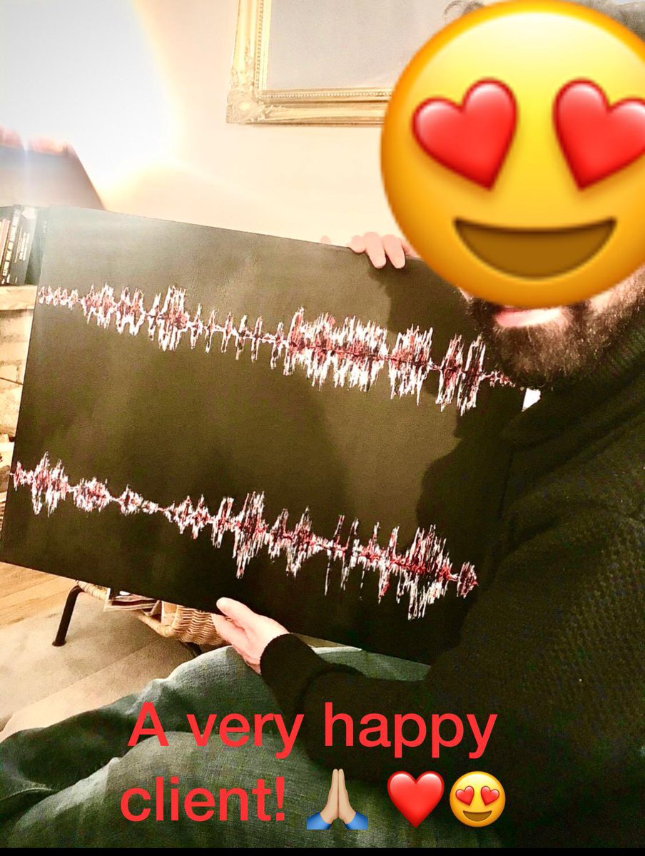 A very happy client 🙏🏼 ❤️😍 #arttherapy
#avahmart
#heartart
#artlife
#originalart
#handpainted
#customdesigned
#musicismypassion
#musicpassion
#musicart
#soundwaveart
#artinspo
#artforsale
#handpainted