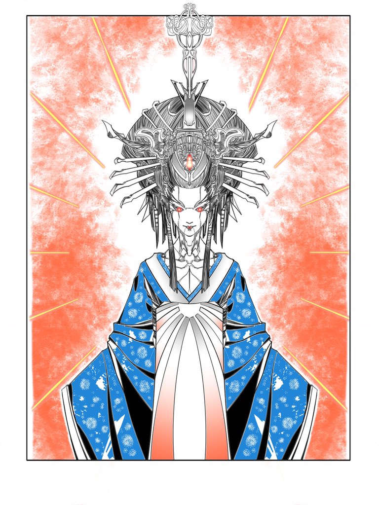 Did this just because #illustration #digitalart #digitalillustration #digitaldrawing #drawing #diseño #disegno #dibujo #dibujodigital #art #artwork #female #budoir #design #kimono #cyberpunk #japanese