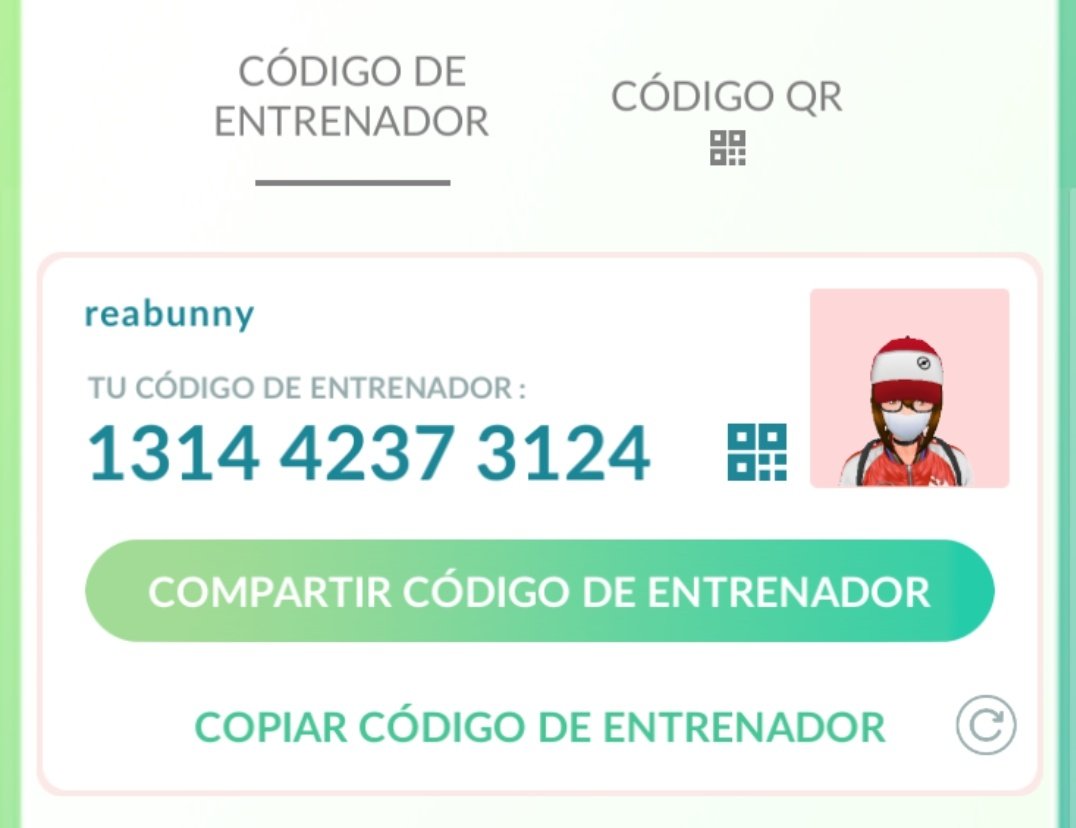 readotbunny's tweet image. ¡Comencemos una buena amistad en Pokémon GO! ¡Mi código de Entrenador es 1314 4237 3124!
#codepokemongo #PokemonGOfriend #Pokemon #PokemonGOfriendscode