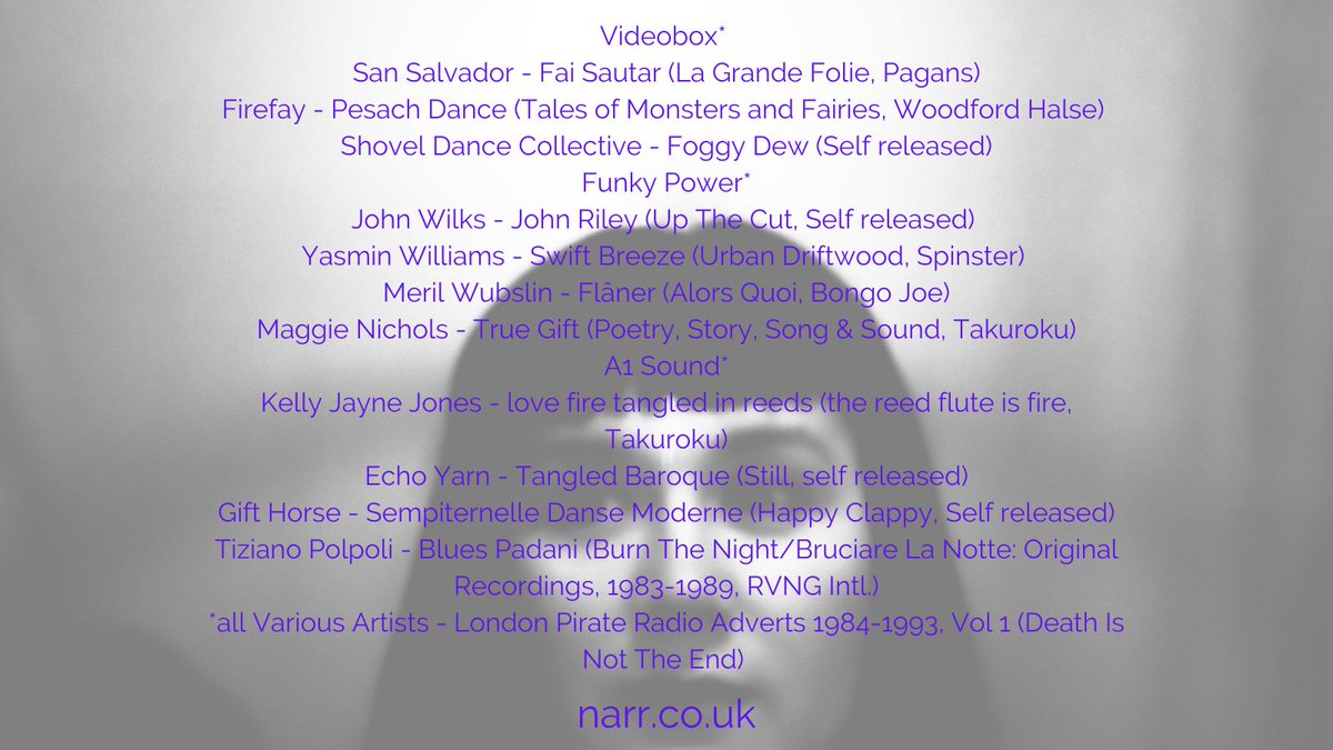 NARR Feb. Catch up at narr.co.uk @JonWilksMusic @guitar_yaz @SpinsterSounds @kelexico @auto_tech_pilot @ItPainesMe @gifthorserides @deathisnot Extended mix for Patreon is forthcoming. Bottomless thanks for your submissions