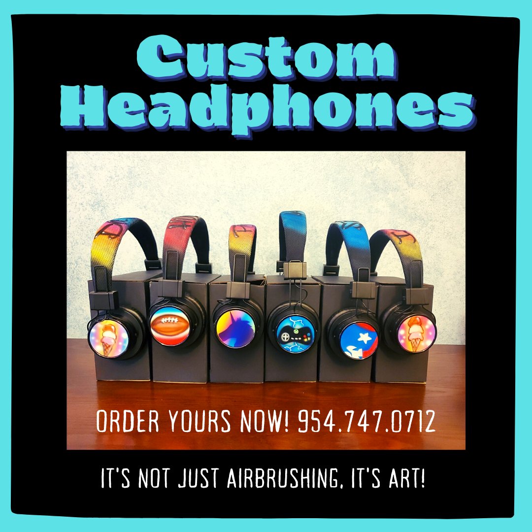 SHOP THESE AWESOME CUSTOM HEADPHONES! 🎧buff.ly/3859p3L 
#airbrush #artist #festercustomairbrushing #giftsforkids #giftsforteens #giftsformom #giftsfordad #shopsmall #supportartists #momandpopshop #artistsofinstagram #uniquegifts #headphones #customheadphones